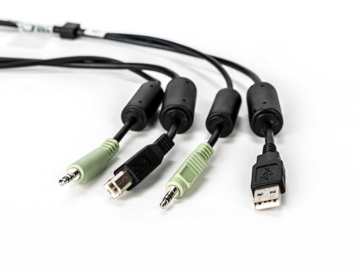 Vertiv Avocent CBL0131 KVM Cable, USB Ports, 3.5mm Audio, 3m/10ft