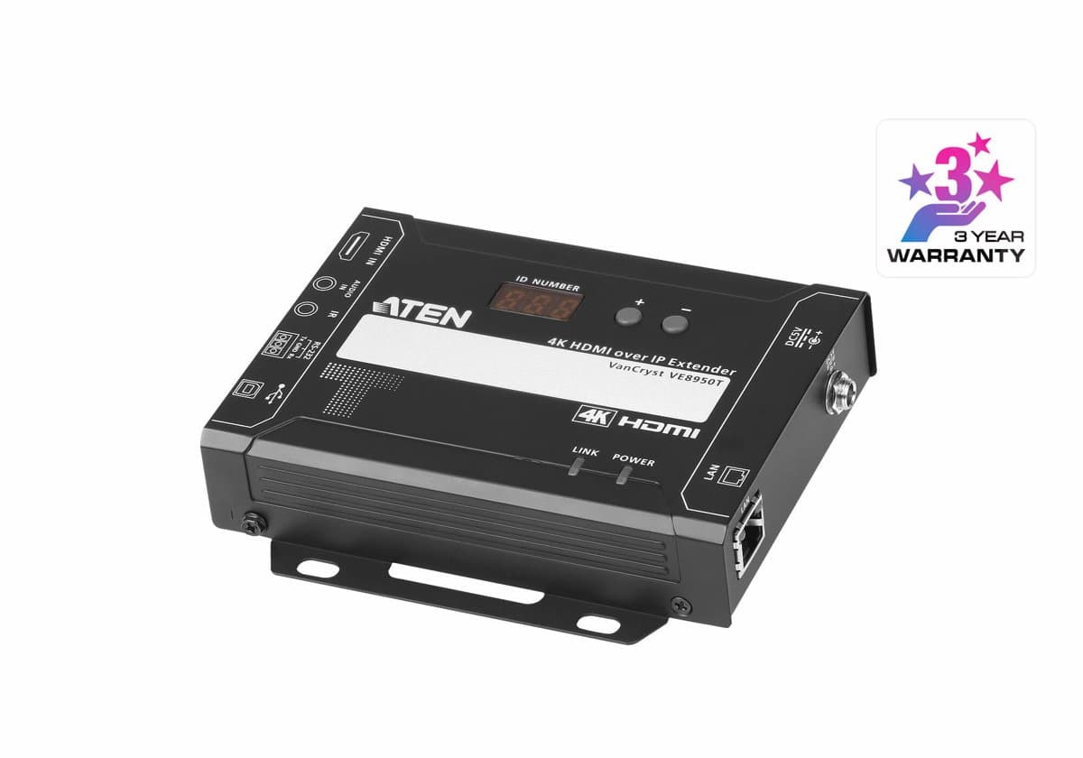 ATEN VE8950T, 4K HDMI over IP Transmitter, 4096×2160, 100m, Cat5e/6