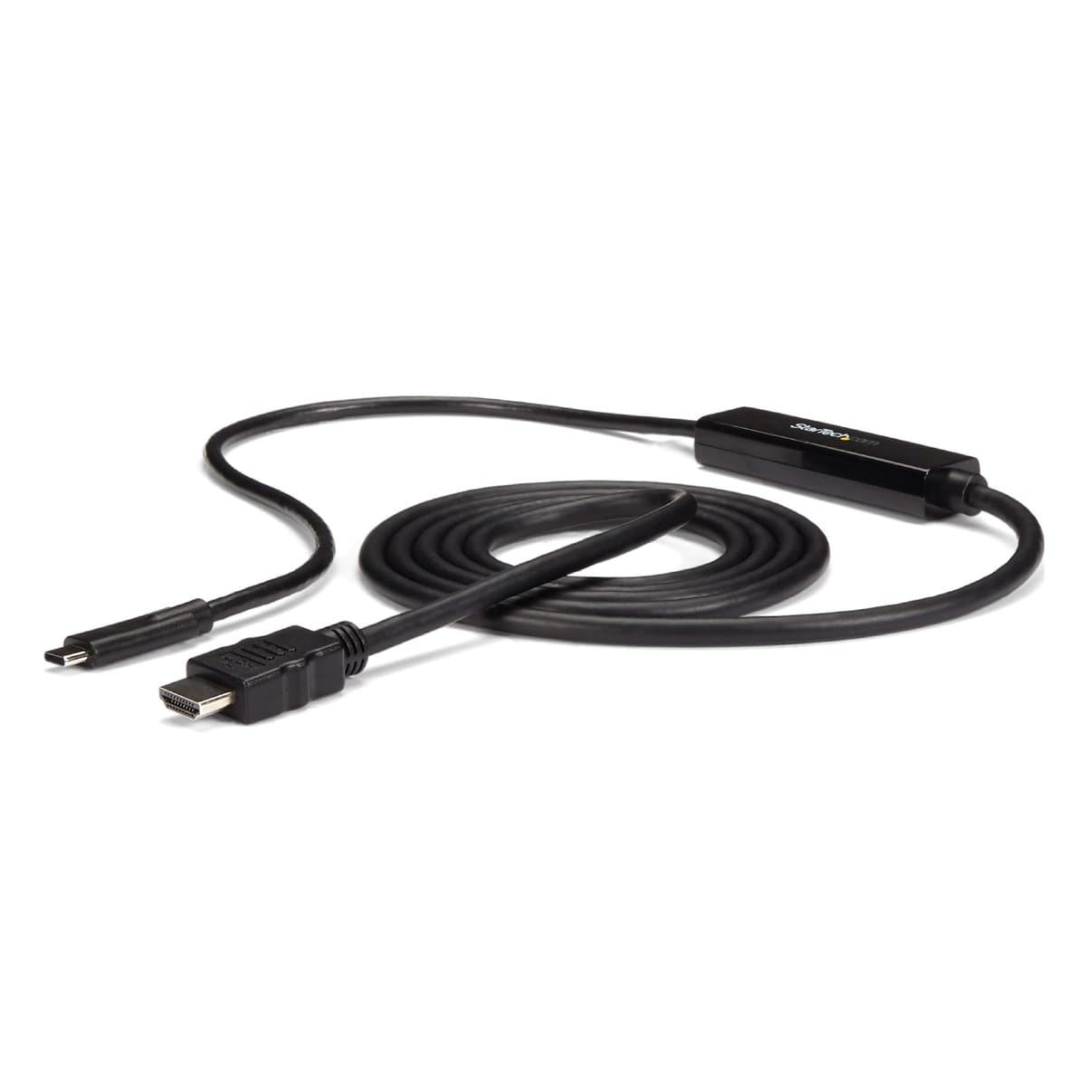 StarTech 6 ft USB-C to HDMI Cable, 4K 30 Hz, DP Alt Mode, Thunderbolt Compatible, Black