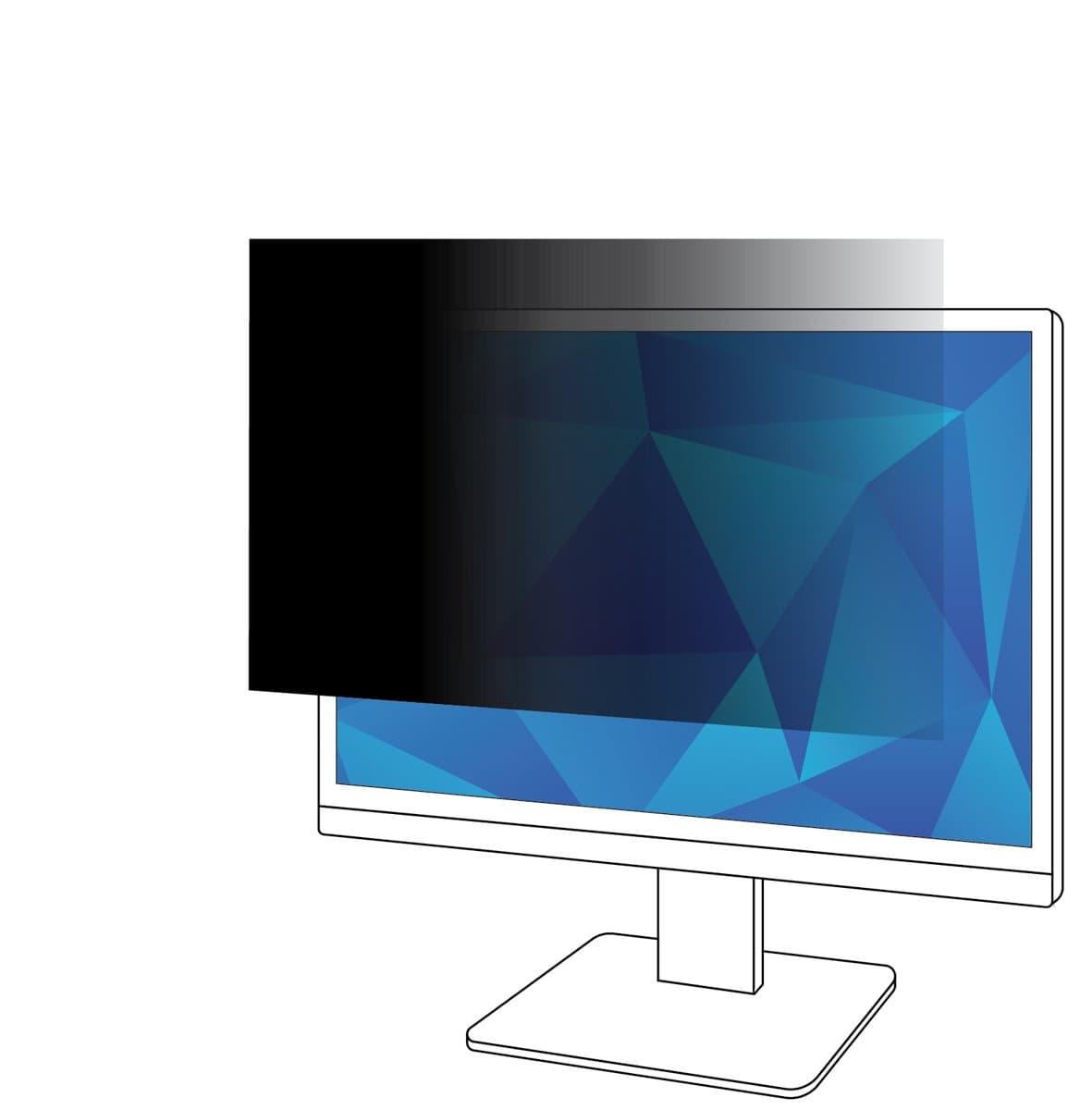 3M Privacy Filter for 32" 16:9 Monitor, Frameless, Anti-Glare, Glossy/Matte