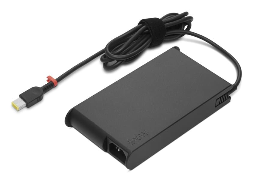 Lenovo Slim 230W AC Adapter, 100–240V Input, 20V Output, 50/60 Hz, 1.61 m Cable