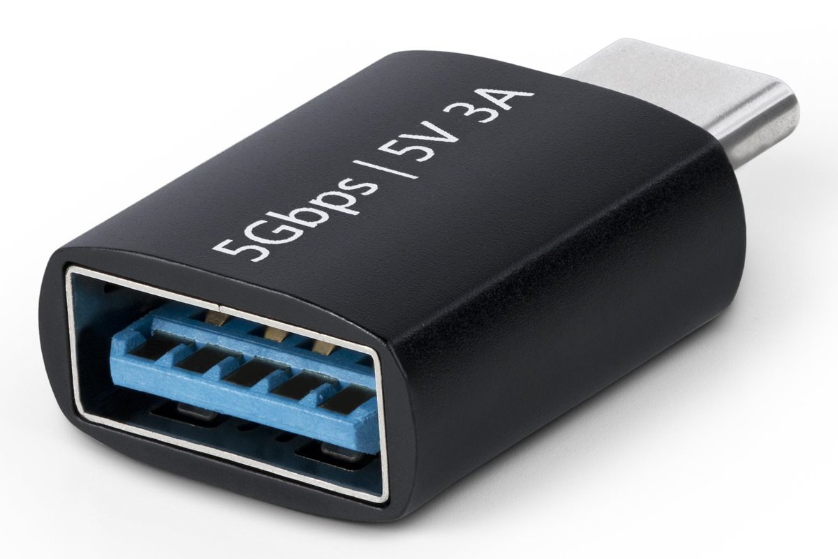 StarTech USB-C to USB-A Adapter, 5Gbps, M/F, Compact Aluminum Housing